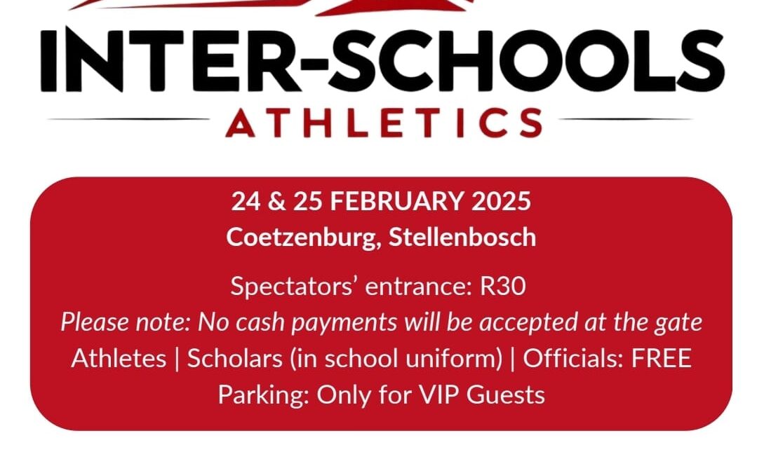 Interskole Atletiek: 24 & 25 Februarie 2025