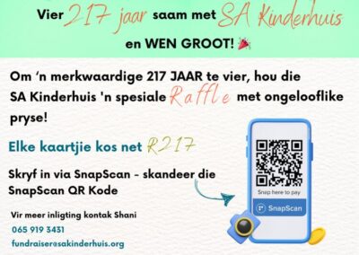 Vier 217 Jaar saam met die SA Kinderhuis en WEN GROOT!