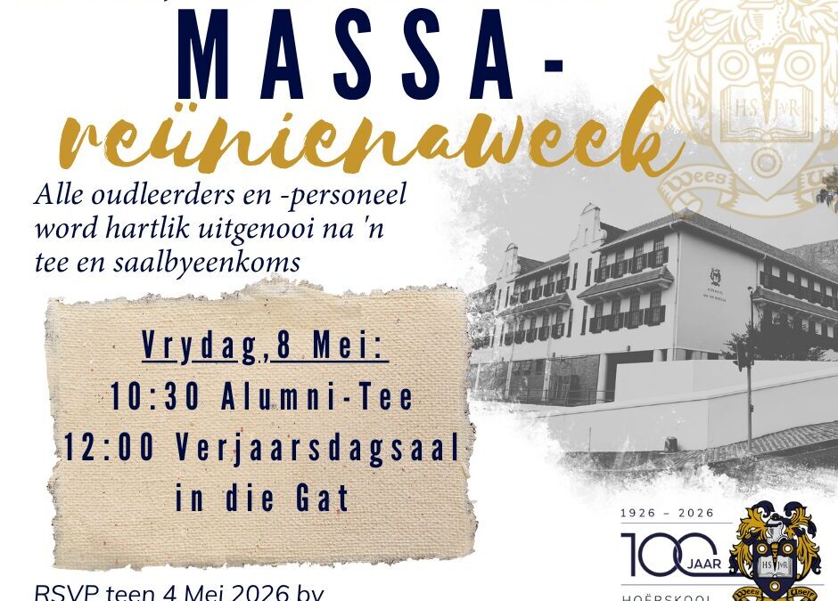 Massa-Reünie: Alumnitee en saal